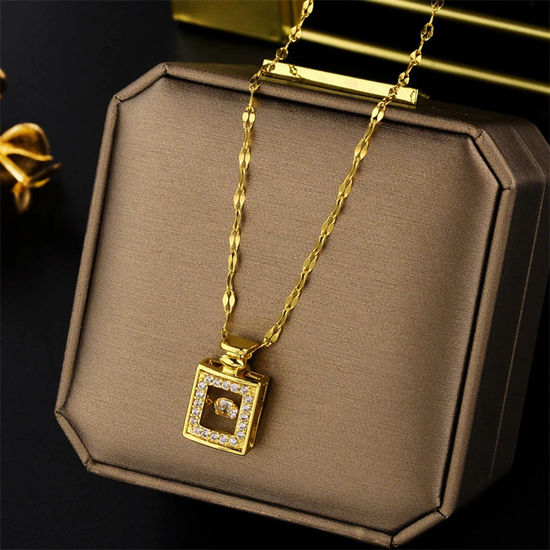 Luxury 316L Stainless Steel Gold Necklace – Waterproof & Tarnish Free