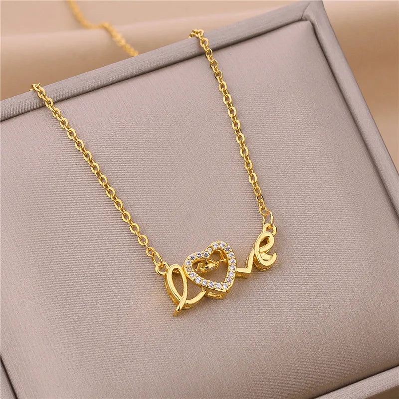Luxury 316L Stainless Steel Gold Necklace – Waterproof & Tarnish Free