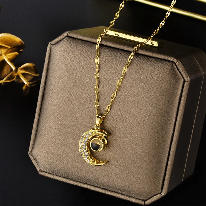Luxury 316L Stainless Steel Gold Necklace – Waterproof & Tarnish Free