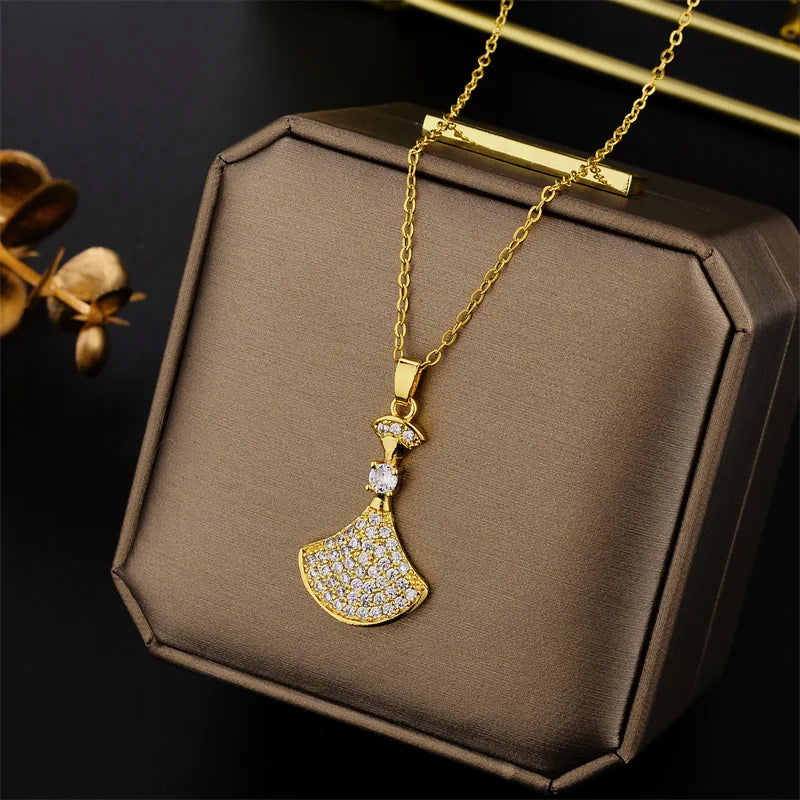 Luxury 316L Stainless Steel Gold Necklace – Waterproof & Tarnish Free