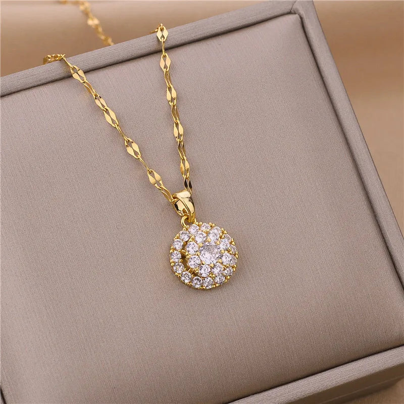 Luxury 316L Stainless Steel Gold Necklace – Waterproof & Tarnish Free